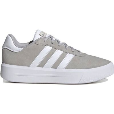 Chaussures Adidas Court Platform Suede pour Femme Gris IG8611 - ADIDAS - Plat - Daim-Nubuck - Lacets - Adulte Gris - Publicité Chaussures Adidas Court Platform Suede pour Femme Gris IG8611 - ADIDAS - Plat - Daim-Nubuck - Lacets - Adulte Gris - Publicité