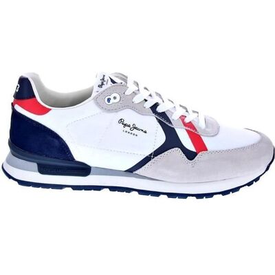 Zapatos Pepe Jeans Zapatos - PEPE JEANS - Brit Road - Blanc - Lacets - Plat Blanc - Publicité Zapatos Pepe Jeans Zapatos - PEPE JEANS - Brit Road - Blanc - Lacets - Plat Blanc - Publicité