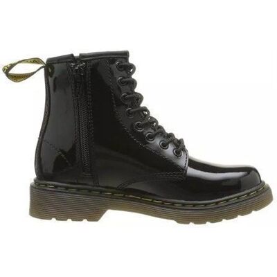 Dr Martens Bottes - Doc Martens - Delaney - Cuir noir - Fermeture à lacets - Pour fille - Haute tige Noir - Publicité Dr Martens Bottes - Doc Martens - Delaney - Cuir noir - Fermeture à lacets - Pour fille - Haute tige Noir - Publicité