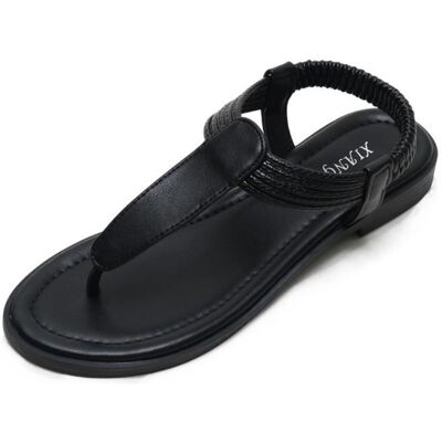 Sandales pour Femme - MOBIGARLAN - Brides décontractées - Cuir - Fermeture éclair - Noir Marron - Publicité Sandales pour Femme - MOBIGARLAN - Brides décontractées - Cuir - Fermeture éclair - Noir Marron - Publicité