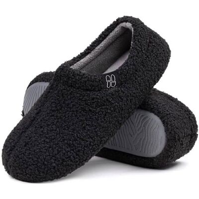 Chausson Femme dIntérieur Fermé Confortable - FONDUPIN - Teddy-Noir - Synthétique - Mixte Noir - Publicité Chausson Femme dIntérieur Fermé Confortable - FONDUPIN - Teddy-Noir - Synthétique - Mixte Noir - Publicité