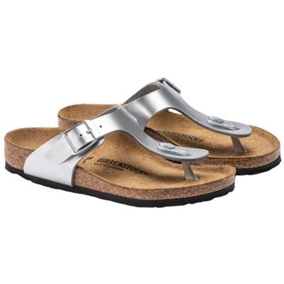 Tongs Birkenstock Gizeh Electric Metallic Enfants Blanc - Publicité Tongs Birkenstock Gizeh Electric Metallic Enfants Blanc - Publicité