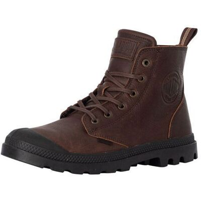 Bottes En Cuir Zippées Pampa - Palladium Marron - Publicité Bottes En Cuir Zippées Pampa - Palladium Marron - Publicité