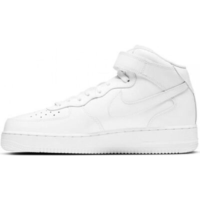 Basket Nike AIR FORCE 1 MID 07 - Blanc - Cuir - Homme - Lacets Blanc - Publicité Basket Nike AIR FORCE 1 MID 07 - Blanc - Cuir - Homme - Lacets Blanc - Publicité