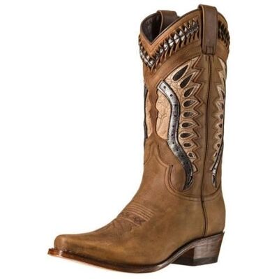Santiags Femme Sendra Debora Ref 53008 Marron Marron - Publicité Santiags Femme Sendra Debora Ref 53008 Marron Marron - Publicité