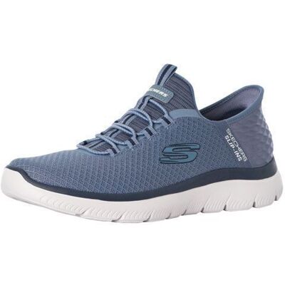 Baskets Haut De Gamme Summits À Enfiler - Skechers Bleu - Publicité Baskets Haut De Gamme Summits À Enfiler - Skechers Bleu - Publicité