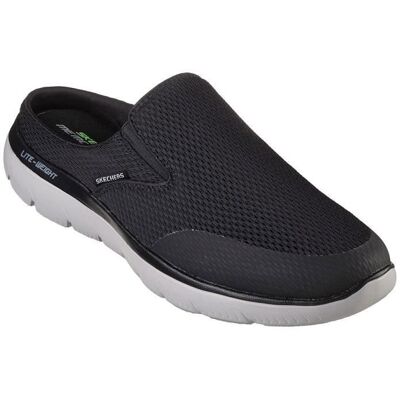 Skechers Mules pour Homme 232296-BLK Noir Noir - Publicité Skechers Mules pour Homme 232296-BLK Noir Noir - Publicité