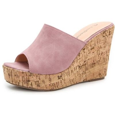 Sandales Femme à Talon Compensé INSFITY - Rose - Bout ouvert Nu-pieds Confortable Rose - Publicité Sandales Femme à Talon Compensé INSFITY - Rose - Bout ouvert Nu-pieds Confortable Rose - Publicité