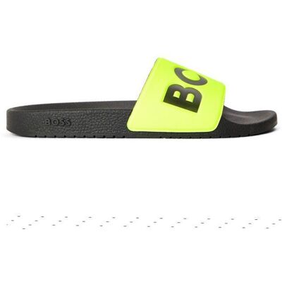 Claquette BOSS Aryeh Slid NPVLG Homme Jaune – Style audacieux et confort premium Jaune - Publicité Claquette BOSS Aryeh Slid NPVLG Homme Jaune – Style audacieux et confort premium Jaune - Publicité