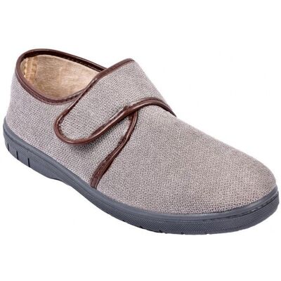 Pantoufle - OZABI - MU9985 - Charentaises Homme - Fermeture à Scratch - Semelle en Suedine Gris - Publicité Pantoufle - OZABI - MU9985 - Charentaises Homme - Fermeture à Scratch - Semelle en Suedine Gris - Publicité