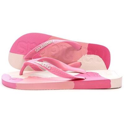 Tongs Rose/Fushia Femme Havaianas Logomania Rose - Publicité Tongs Rose/Fushia Femme Havaianas Logomania Rose - Publicité
