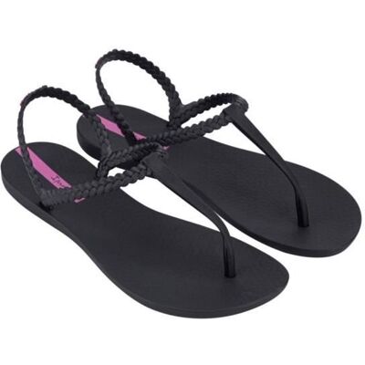 Sandales pour femme - IPANEMA - Noir - Basse - Plat - Synthétique Noir - Publicité Sandales pour femme - IPANEMA - Noir - Basse - Plat - Synthétique Noir - Publicité