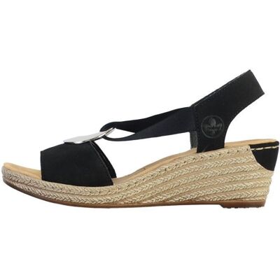 Sandale Cuir Rieker Alula - Noir Noir - Publicité Sandale Cuir Rieker Alula - Noir Noir - Publicité