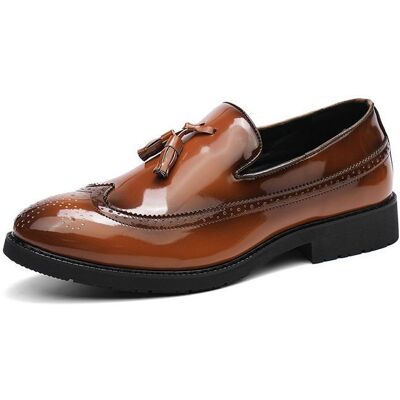INSFITY Mocassin Business Homme en Similicuir Casual - Marron Marron - Publicité INSFITY Mocassin Business Homme en Similicuir Casual - Marron Marron - Publicité