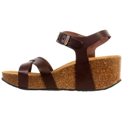Sandales Compensées Cuir Plakton So Final - Marron Marron - Publicité Sandales Compensées Cuir Plakton So Final - Marron Marron - Publicité