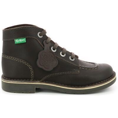 Bottillons - KICKERS - Kick Col - Marron - Cuir - Compensé Marron - Publicité Bottillons - KICKERS - Kick Col - Marron - Cuir - Compensé Marron - Publicité