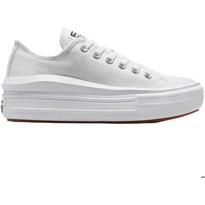 Baskets Chuck Taylor All Star Move Platform OX Blanc - CONVERSE - Canvas - Lacets - Adulte - Mixte Blanc - Publicité Baskets Chuck Taylor All Star Move Platform OX Blanc - CONVERSE - Canvas - Lacets - Adulte - Mixte Blanc - Publicité