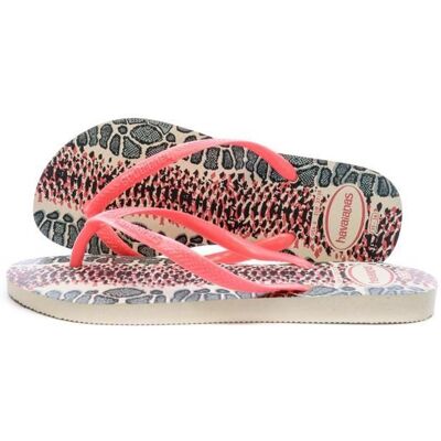 Tongs Rose serpent Femme Havaianas Slim Animals Rose - Publicité Tongs Rose serpent Femme Havaianas Slim Animals Rose - Publicité