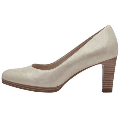Escarpins à Talon Cuir Tamaris - Ballerine Beige - Publicité Escarpins à Talon Cuir Tamaris - Ballerine Beige - Publicité