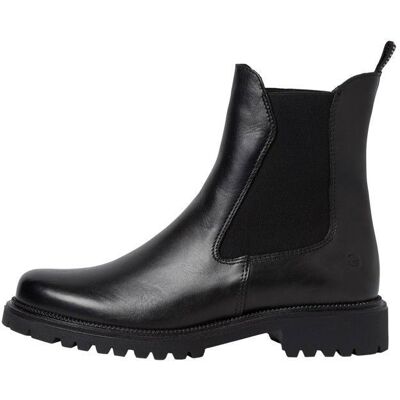 Bottine Cuir Tamaris Chelsea - Noir Noir - Publicité Bottine Cuir Tamaris Chelsea - Noir Noir - Publicité