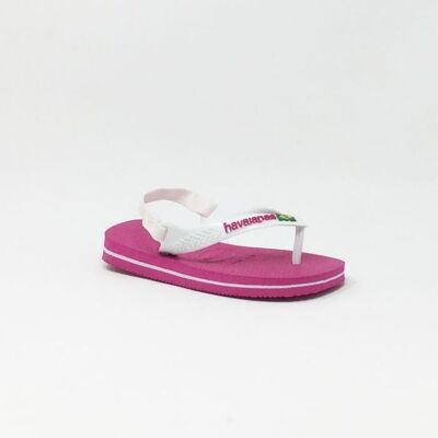 Tongs Enfant Havaianas Baby Brasil Logo II Rose en Caoutchouc Rose - Publicité Tongs Enfant Havaianas Baby Brasil Logo II Rose en Caoutchouc Rose - Publicité