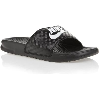 Claquettes - NIKE - BenassiI JDI - Noir - Basse - Synthétique - Plat Noir - Publicité Claquettes - NIKE - BenassiI JDI - Noir - Basse - Synthétique - Plat Noir - Publicité