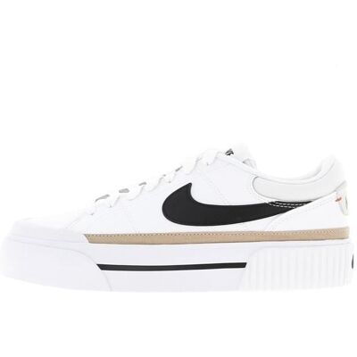 Chaussures basses cuir ou simili Wmns nike court legacy lift - Nike - Femme - Blanc - Lacets Blanc - Publicité Chaussures basses cuir ou simili Wmns nike court legacy lift - Nike - Femme - Blanc - Lacets Blanc - Publicité