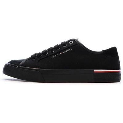 Baskets Noires Homme Tommy Hilfiger Core Corporate Vulcs Noir - Publicité Baskets Noires Homme Tommy Hilfiger Core Corporate Vulcs Noir - Publicité