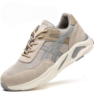 Chaussure De Securité JINDING 529 Homme Legere Embout En Acier Chaussure Réfléchissant Chaussure De Travail Kaki Beige - Publicité Chaussure De Securité JINDING 529 Homme Legere Embout En Acier Chaussure Réfléchissant Chaussure De Travail Kaki Beige - Publicité