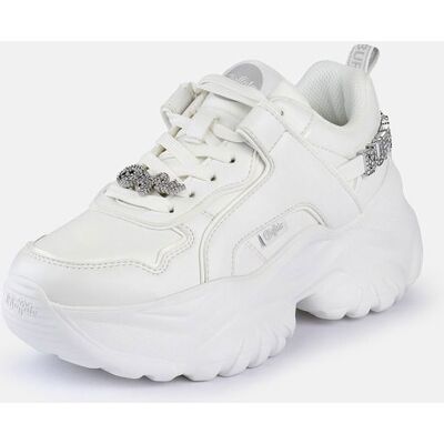 Baskets vegan nappa femme Buffalo Bliss Spark Blanc - Publicité Baskets vegan nappa femme Buffalo Bliss Spark Blanc - Publicité