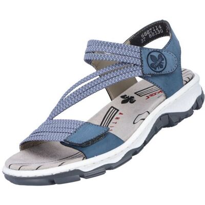 Rieker Sandales classiques pour Femme 68871-14 Bleu Bleu - Publicité Rieker Sandales classiques pour Femme 68871-14 Bleu Bleu - Publicité