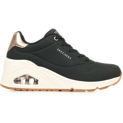 Skechers Uno Wedge - HI Steps Chaussures pour Femme Noir 177520-BLK Noir - Publicité Skechers Uno Wedge - HI Steps Chaussures pour Femme Noir 177520-BLK Noir - Publicité