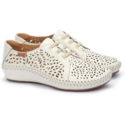 Baskets femme - PIKOLINOS - P. Vallarta 655-4783 - nata - 42 - Cuir - Lacets - Plat Blanc - Publicité Baskets femme - PIKOLINOS - P. Vallarta 655-4783 - nata - 42 - Cuir - Lacets - Plat Blanc - Publicité