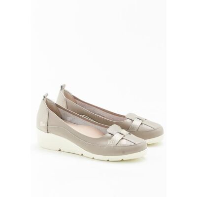 Damart - Ballerines fantaisie compensées Amortyl - Taupe Marron - Publicité Damart - Ballerines fantaisie compensées Amortyl - Taupe Marron - Publicité