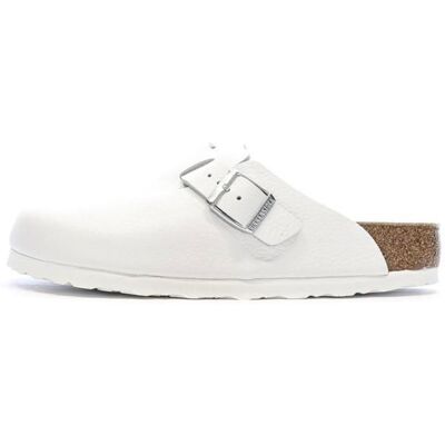 Sabots Blanc Mixte Birkenstock Boston Blanc - Publicité Sabots Blanc Mixte Birkenstock Boston Blanc - Publicité