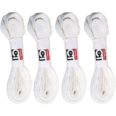 VISIODIRECT Lot de 4 paires de Lacets de 120 cm en polypropylène de Couleur Blanc Blanc - Publicité VISIODIRECT Lot de 4 paires de Lacets de 120 cm en polypropylène de Couleur Blanc Blanc - Publicité