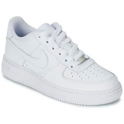 Basket - Nike - Air Force 1 - Cuir - Blanc - Plat homme femme Blanc - Publicité Basket - Nike - Air Force 1 - Cuir - Blanc - Plat homme femme Blanc - Publicité