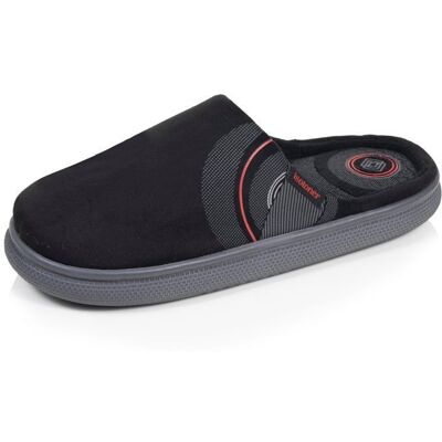 Isotoner Chaussons suédine semelle bloup extra Confort noir homme Noir - Publicité Isotoner Chaussons suédine semelle bloup extra Confort noir homme Noir - Publicité