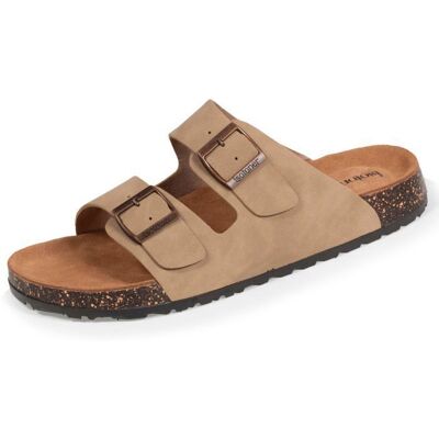 Isotoner Sandales à brides ultra confortables semelle intérieure cuir taupe homme Beige - Publicité Isotoner Sandales à brides ultra confortables semelle intérieure cuir taupe homme Beige - Publicité