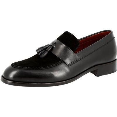 BELYM Mocassin Richelieu Homme en cuir et daim Noir - Marque - Modèle - Légèreté et Confort Noir - Publicité BELYM Mocassin Richelieu Homme en cuir et daim Noir - Marque - Modèle - Légèreté et Confort Noir - Publicité