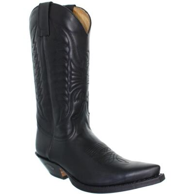 Santiags Femmes/Hommes Sendra en cuir Ref 17028 Noir Noir - Publicité Santiags Femmes/Hommes Sendra en cuir Ref 17028 Noir Noir - Publicité