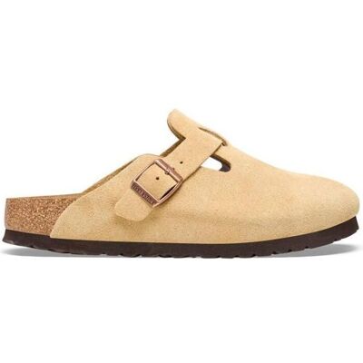 Sandales Femme - BIRKENSTOCK - Boston - Fermeture Lacets - Couleur Beige - Dessus Cuir Beige - Publicité Sandales Femme - BIRKENSTOCK - Boston - Fermeture Lacets - Couleur Beige - Dessus Cuir Beige - Publicité
