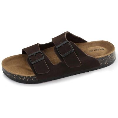 Isotoner Sandales à doubles brides ultra confortables semelle intérieure cuir marron homme Marron - Publicité Isotoner Sandales à doubles brides ultra confortables semelle intérieure cuir marron homme Marron - Publicité