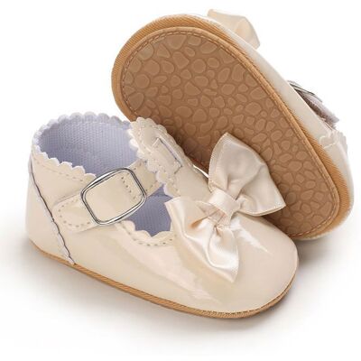 INSFITY Chaussure Bowknot Nœud Premier Pas Fille en similicuir avec Semelle antidérapante Douce Abricot Beige - Publicité INSFITY Chaussure Bowknot Nœud Premier Pas Fille en similicuir avec Semelle antidérapante Douce Abricot Beige - Publicité