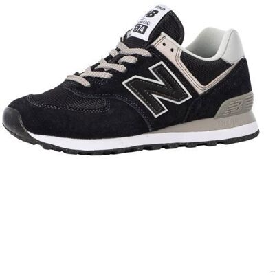 Basket New Balance 574 - Homme - Noir - Lacets - Textile Noir - Publicité Basket New Balance 574 - Homme - Noir - Lacets - Textile Noir - Publicité