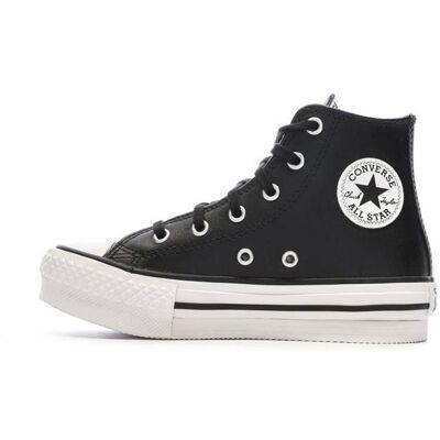 Chaussures pour Fille - CONVERSE - Chuck Taylor All Star Eva Lift Hi - Noir - Compensé - Lacets Noir - Publicité Chaussures pour Fille - CONVERSE - Chuck Taylor All Star Eva Lift Hi - Noir - Compensé - Lacets Noir - Publicité
