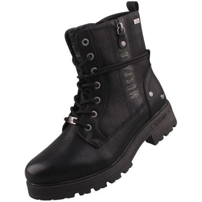 MUSTANG Bottines pour Femme 15M0042003-black Noir Noir - Publicité MUSTANG Bottines pour Femme 15M0042003-black Noir Noir - Publicité