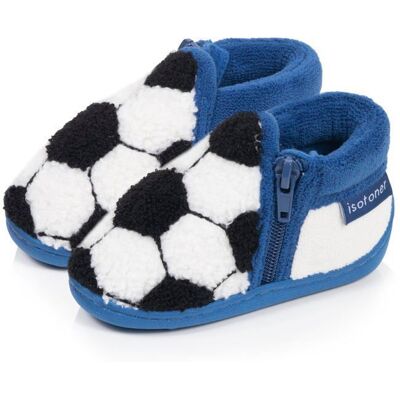 Isotoner Chaussons à zip faciles à enfiler bon maintien du pied semelle antidérapante bleu bébé garçon Bleu - Publicité Isotoner Chaussons à zip faciles à enfiler bon maintien du pied semelle antidérapante bleu bébé garçon Bleu - Publicité