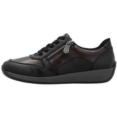 Basket Basse Cuir - RIEKER - Galaxia - Marron Comb - Lacets - Femme - Confort Exceptionnel Marron - Publicité Basket Basse Cuir - RIEKER - Galaxia - Marron Comb - Lacets - Femme - Confort Exceptionnel Marron - Publicité
