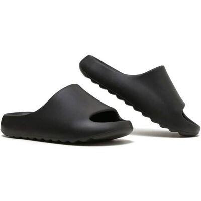 Sandales de bain en caoutchouc pour homme et femme - Antidérapantes - Unisexe Noir - Publicité Sandales de bain en caoutchouc pour homme et femme - Antidérapantes - Unisexe Noir - Publicité